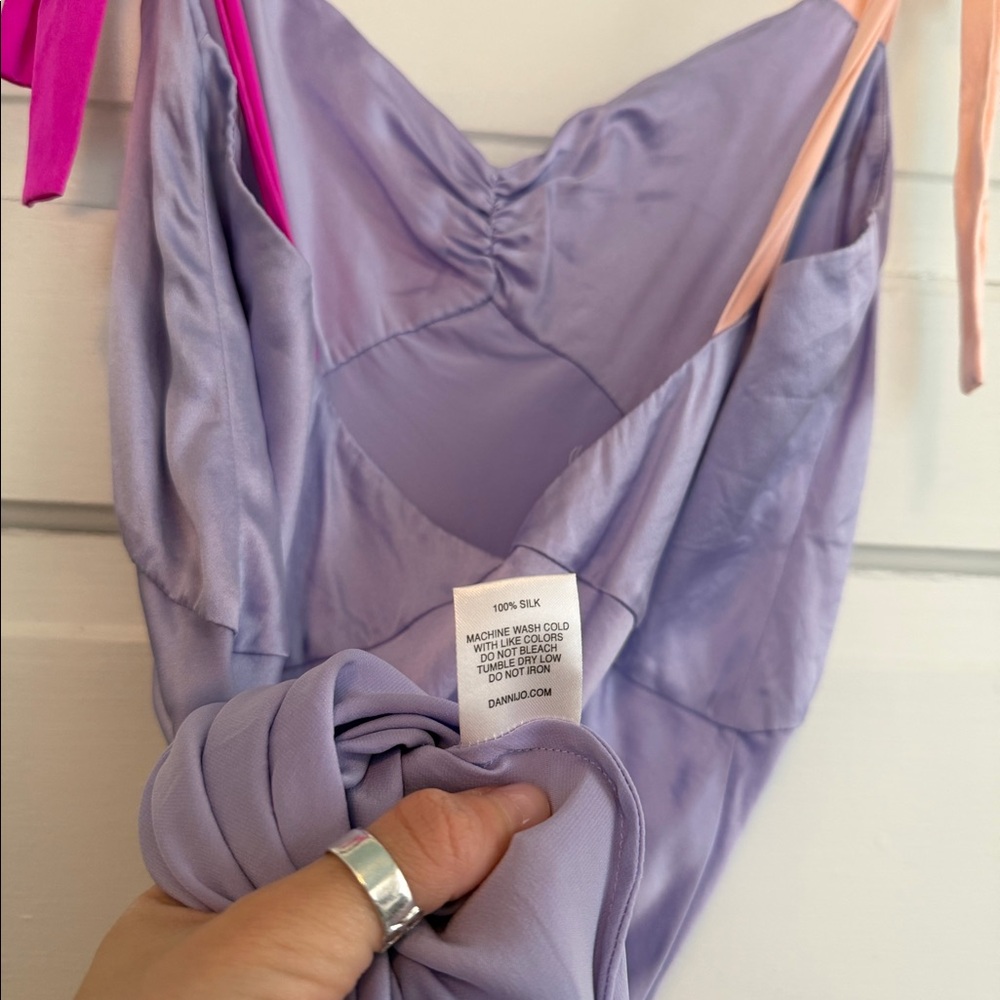 Dannijo x Free People Purple Silk Tie Dress - Picture 7 of 10
